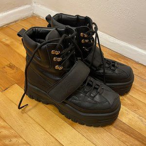 Jeffrey Campbell Black Platform Boots size 8.5 Womens